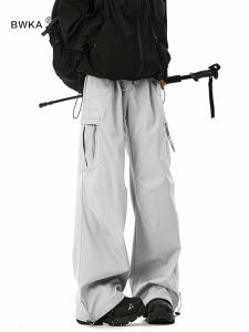 Outdoor Utility Pants Mens Womens Casual Straight Leg Trousers Waterproof Three-Proof Paratrooper Workwear by BWKA