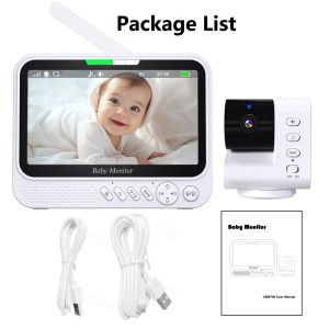 7 Video Baby Monitor With 4X Zoom Camera No WiFi 2 Way Audio Night Vision Lullaby 5000mAh Battery Protection Surveillance Cam
