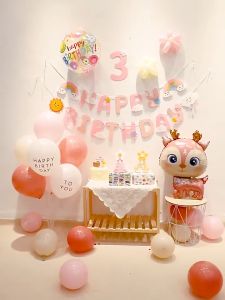 Dây treo Happy Birthday dạ nỉ bền đẹp hoạ tiết cầu vồng mây trang trí sinh nhật party thôi nôi bé trai bé gái phong cách hàng quốc nhiều mẫu