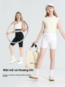 MiiOW | Quần short yoga thường ngày cho bé gái Quần Shark cạp cao không rơi Quần năm điểm Quần áo trẻ em mùa hè 2025 MiiOW Cat Person