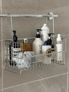Bathroom Storage Rack 304 Stainless Steel Shower Room Shower Gel Organizer No Drilling Required Shower Caddy Storage Shelf