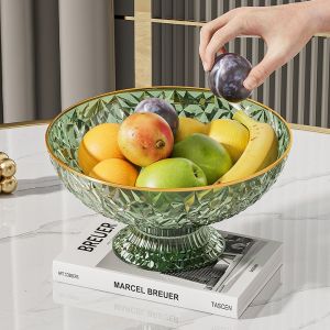 Wadah Mangkok Makanan Mewah Piring Buah Ruang Tamu Piring Buah Tiriskan Tinggi yang Mewah