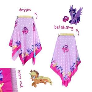 Voal Printing Anak Motif Little Ponny Polka / Hijab Anak Motif Lucu