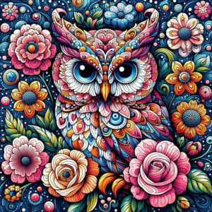 HUACAN Diamond Painting Owl Wall Stickers Mosaic Animal Full Square Round Picture Rhinestones New Arrival Home Decoration