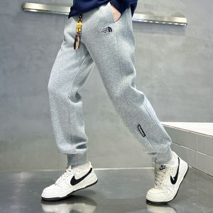 Thickened Fleece Sports Pants for Boys Autumn Winter Style Childrens Fashionable Sweatpants mid Waist Long Trousers