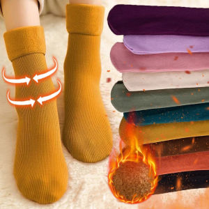 【\ud83d\udd2524 Hours Heat Storage\ud83d\udd25】Womens Thicken Thermal Socks Snow Stocking Winter Warm Cashmere Snow Sleeping Socks Velvet Wool Seamless Boot Sox