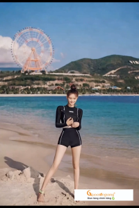 Bộ đồ bơi nữ dài tay bộ quần áo đi biển nữ chống gió GLSWIM059 Cuocsongvang