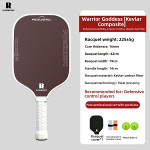 POWKIDDY | Professional Kevlar Carbon Fiber Pickleball Paddle