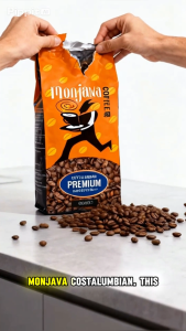 Carton Deal - Monjava Coffee Beans Costalumbian 500g x 6 Units 100% Arabica Whole Coffee Beans