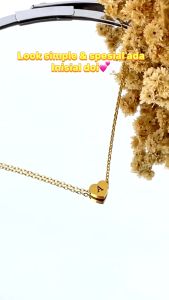 Alice Necklace Kalung Ukir Inisial Nama Liontin Love Titanium Stainless Steel Wanita Premium Rantai