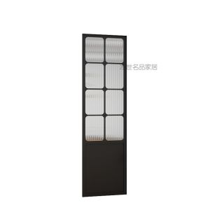 Retro Nostalgia Style Pure World Miyagi 0415 Real Wood Living Room Glass Partition Elegant Wood Craftsmanship Tempered Glass Details