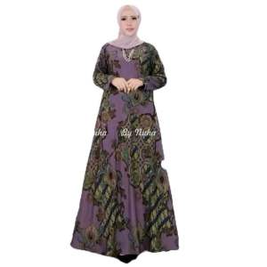 Gamis Erika#7 Jumbo Maxy Bahan Calvin Jeans LD110 Melar 140