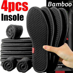 1Pair Bamboo Charcoal Antibacterial Insoles for Shoes Plant Deodorant Running Sports Insole Feet Thickened Shock Absorbing Shoe Sole
