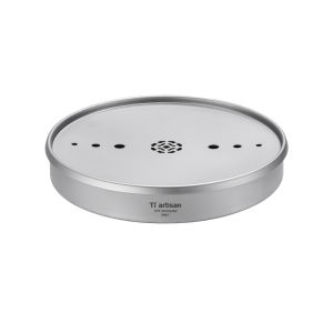 Tiartisan | Khay Trà Titanium Tròn Dễ Mang Đi Ngoài Trời