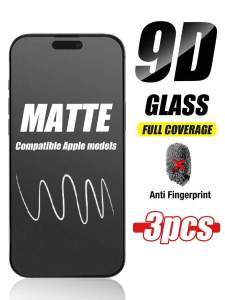 3Pcs Matte Tempered Glass Screen Protector Compatible With IPhone 17/17 Pro/17 Pro Max/11/12/13/14/15/16 Scratch-Resistant