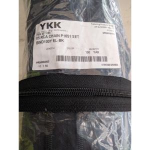 resleting zipper YKK meteran warna hitam
