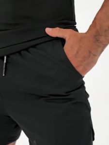 Bandai | Black One Piece Dual Layer Sports Shorts for Men Gym Workout Anime Design Quick Dry Material Loose Fit with Pockets