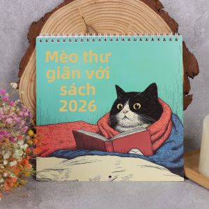 Lịch Treo Tường 12 Tháng Năm 2025-2026 Họa Tiết Mèo Vui Nhộn Sáng Tạo Làm Thủ Công Dùng Cho Văn Phòng Và Học Tập