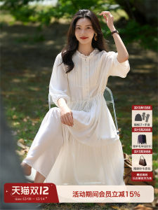 Autumn 19MM Double Version 6A Silk Blend Dress Inner Wear Mulberry Silk Dress OL Style round Neck mid Length Pure Color