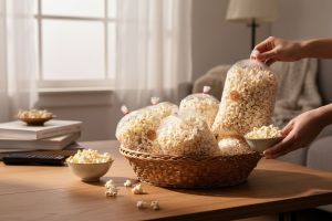 ข้าวตอก ออร์แกนิก คั่วสดใหม่ ทำจากข้าว  ปลอดสารพิษ100% หอมๆ 100กรัม