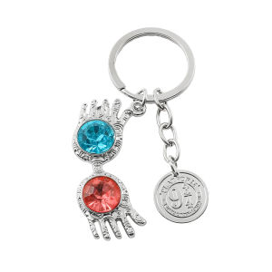 Movie Harry Potter keychain Fashion Simple Rhinestones Pendant Keychain Boys Girl Backpack Accessories Jewelry Gift