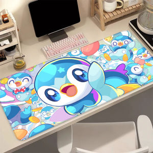 Bandai | P-Pokemon Piplup XXL Large Gaming Mouse Pad Anime Desk Mat Anti-Slip Rubber Base Stitched Edge Keyboard Pad for Computer Gamer