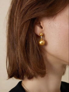 YISHU | Silver Pearl Earrings Lightweight Luxury