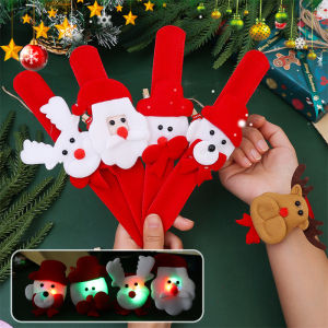 5ชิ้นกำไลข้อมือไฟคริสมาสต์อัพกำไลข้อมือไฟแฟลช LED กำไลข้อมือของให้ในวันปาร์ตี้คริสต์มาสของขวัญวันหยุดของตกแต่งหมี