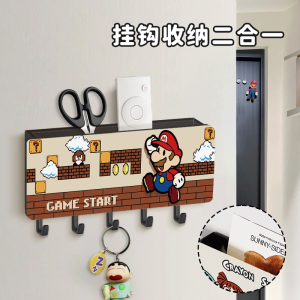 ตู้เสื้อผ้ารูปการ์ตูนน่ารักสำหรับเก็บกุญแจ ติดผนังหน้าประตู ตู้เสื้อผ้าตกแต่งห้องน้ำดีไซน์สร้างสรรค์ เคสจัดระเบียบ