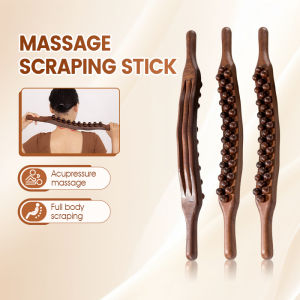 Wooden Guasha Scraping Stick Massage Tools For Back Shoulder Neck Waist Natural Wood Health Care Tool Kayu Urut Badan 榉木擀筋棒