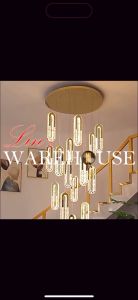 Lampu Gantung void MODERN CRYSTAL OVAL 20 ARMS LED REMOTE pendant light