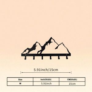 CIFBUY Iron Wall Art Mountain Key Rack Metal Wall Hook Rustproof Design For Bathroom Kitchen Living Room Home Decor Sign