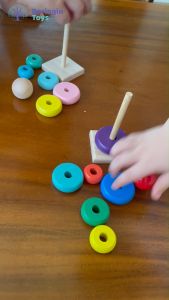 Beringin Toys /Rainbow Tower Mainan Edukasi Anak / Mainan Susun / Mainan Donat Susun / Mainan Anak / Mainan Anak