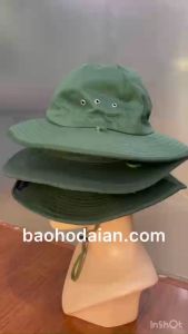 Mũ vải tai bèo mùa hè xanh màu xanh rêu