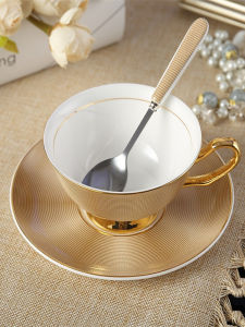 Elegant European Style Bone China Coffee Cup And Plate Set Fresh British Afternoon Tea Tableware Moving Gift Fine Ceramics