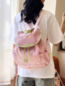 Túi Đeo Vai Đôi Màu Hồng Nhẹ Giản Dị Dễ Thương Nhỏ Cho Học Sinh Đi Làm Thường Ngày Mùa Hè 2025 Túi Du Lịch Cho Nữ