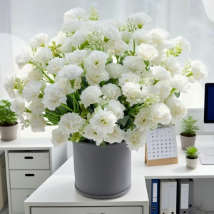 1/5PCS Artificial Flowers Small Carnation Festival Wreath Accessories Home Living Room Table Bonsai Wedding Decorations Art Wall