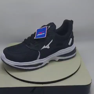 sepatu sneakers pria hitam lis putih sepatu kasual wanita sport olahraga boot sepatu sekolah hitam pria wanita shoes