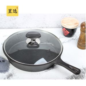 กระทะเหล็กหล่อขนาดเล็ก กระทะสำหรับทอด ชามอบรับความร้อน ไม่ต้องทาสี ไม่���ติด กระทะสำหรับผัด กระทะสำหรับอบ กระทะสำหรับทำปิ้งย่าง