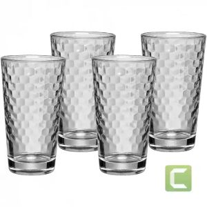 Cốc nhựaly uống nước mica cao cấp hình tổ ong hokori