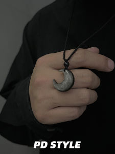 PDSTYLE Black Moonlight Silver Sparkling High-End Woven Necklace for Men and Women Couple Gift Trendy Clavicle Fashion Jewelry