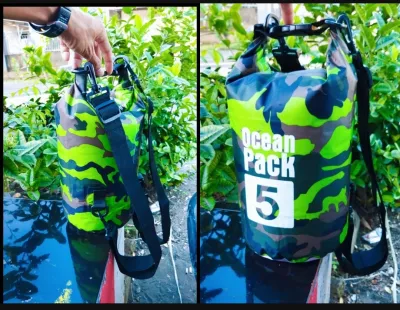 OCEAN PACK 5L RANSEL DUA TALI TAS WATERPROOF ANTI AIR PVC