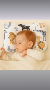 Wellips Organic Air Mesh Baby Crayon Pillow – Newborn Head Shaping Pillow Breathable 3D Air Mesh Adjustable Support Whole-Washable Infant Anti-Flat Head Cushion