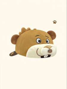 Cute Cartoon Beaver Reversible Embroidered Sun Visor Cap