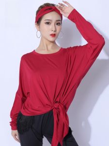 Long Sleeve Latin Dancewear Womens Adult Professional Dance Clothes New Autumn Style Dancesport Fitness Sportswear Top