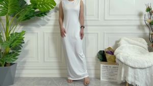 Modest Abaya Femme Casual Vestido All-Match Sleeveless Inner Dress Muslim For Women Maxi Robe Caftan Moroccan Islamic Clothing