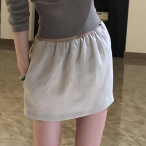 VKSOD | เสื้อคาร์ดิแกนแขนยาวสไตล์เกาหลีสำหรับผู้หญิงในช่วงฤดูร้อน เสื้อกั๊กแขนกุด กระโปรงสั้นทรงเข้ารูป เสื้อผ้าทำงาน ชุดสองชิ้น