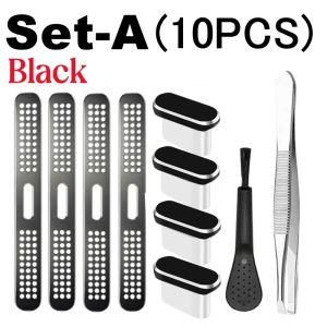 10Pcs Phone Anti-Dust Cleaning Kit Speaker Protector Cover with Metal Charging Port Dust Plug Compatible with iPhone 1516 Series
