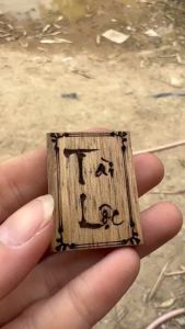 Miếng trầm bỏ ví tài lộc 12 con giáp  trầm hương bỏ ví cầu sự nghiệp tiền tài sức khỏe công danh Trầm Hương Thiên An