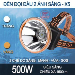 ĐÈN ĐỘI ĐẦU  CÔNG SUẤT CAO 500W 600W X5  X6  H50  H60  ĐÈN PIN LED SẠC ĐIỆN  SIÊU SÁNG CHỐNG NƯỚC